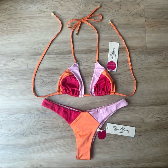 Beach Bunny Summer Haus Vibrant Colorblock Bikini - Picture 2 of 11